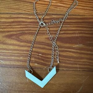 Stylish Enamel Chevron Necklace